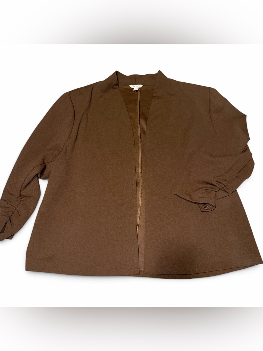 Cato Brown Open-Front Blazer